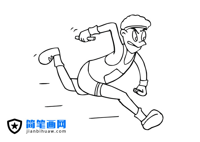 接力長(zhǎng)跑運(yùn)動(dòng)員簡(jiǎn)筆畫(huà)圖片