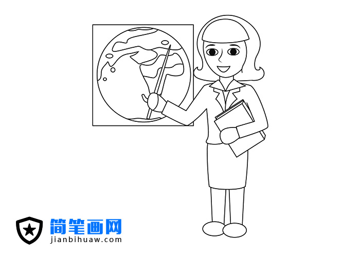 天氣預(yù)報(bào)主持人在報(bào)告天氣的簡筆畫圖片