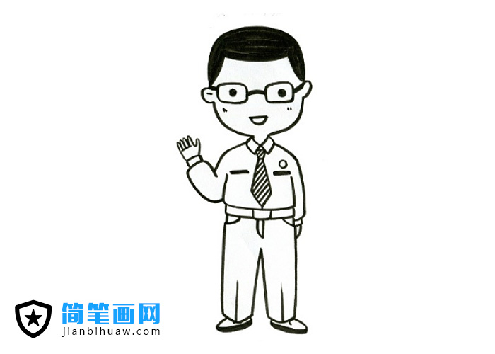 穿著正裝的父親簡(jiǎn)筆畫圖片