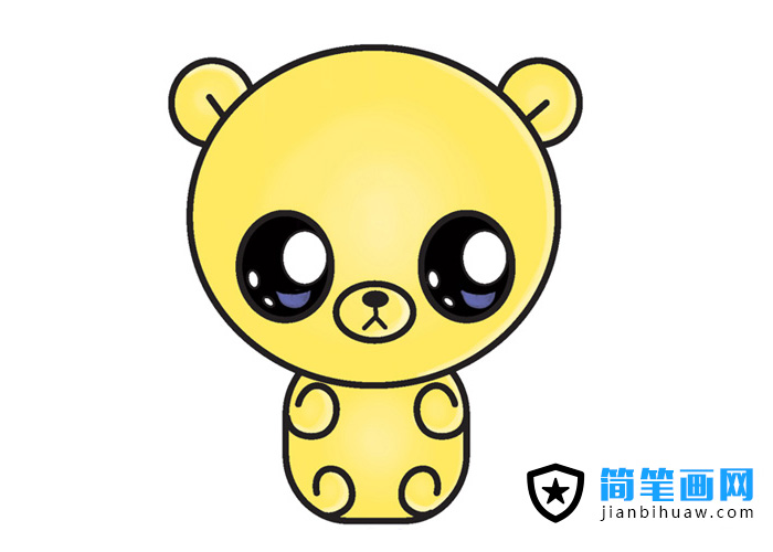 可愛的卡通小熊簡筆畫圖片