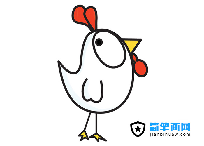 卡通大公雞簡(jiǎn)筆畫(huà)圖片